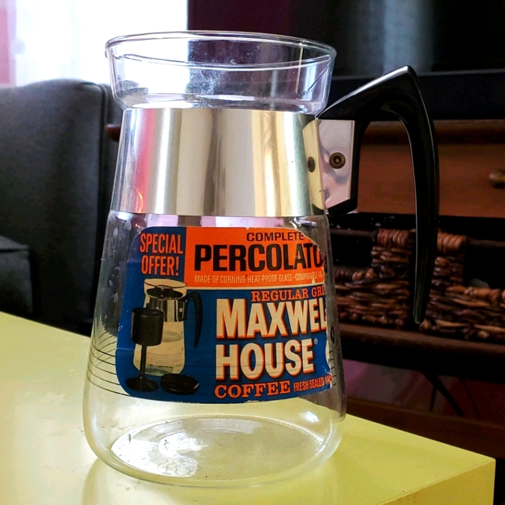 Vintage Maxwell House Corning Coffee Carafe